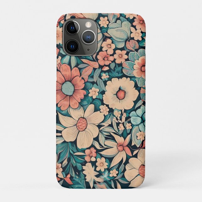 Funda De Case-Mate Para iPhone Flor bohemia (Reverso)