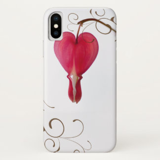 Funda Para iPhone X Flor cardíaca sangrante roja