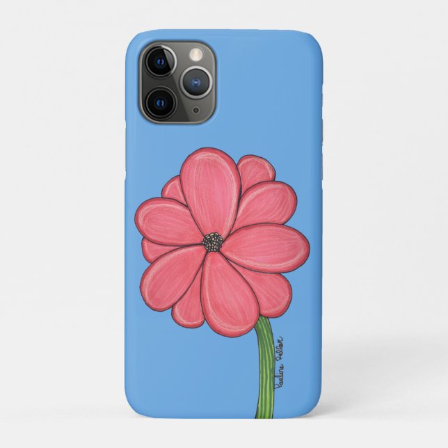 Funda De Case-Mate Para iPhone Flor Completa Rosa (Reverso)