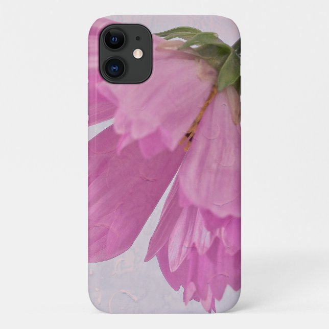 Funda De Case-Mate Para iPhone Flor cosmopolita rosada texturizada (Reverso)