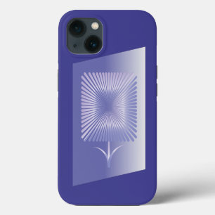 Funda Para iPhone 13 Flor cuadrada violeta