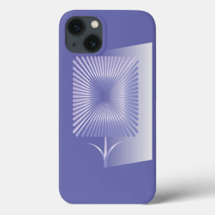 Funda Para iPhone 13 Flor cuadrada violeta