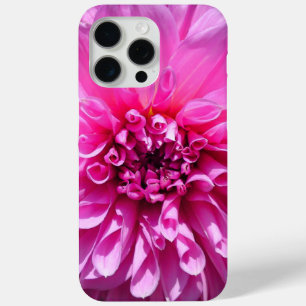 Funda Para iPhone 15 Pro Max Flor Dahlia rosa morada