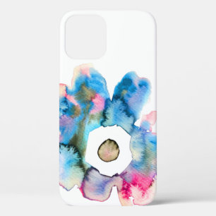Funda Para iPhone 12 Flor de acuarela floral moderna dibujada a mano