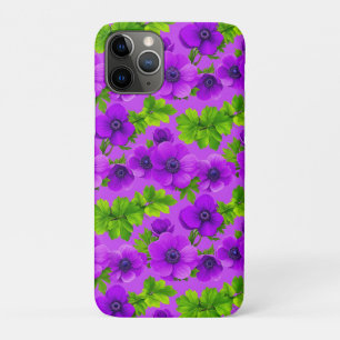 Funda Para iPhone 11 Pro Flor de Anémona Púrpura Real✨Elegancia Floral Vibr
