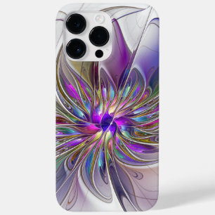 Funda Para iPhone 14 Pro Max De Case-Mate Flor de arte fractal enérgica y colorida