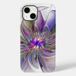 Funda Para iPhone 14 De Case-Mate Flor de arte fractal enérgica y colorida