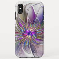 Flor de arte fractal enérgica y colorida