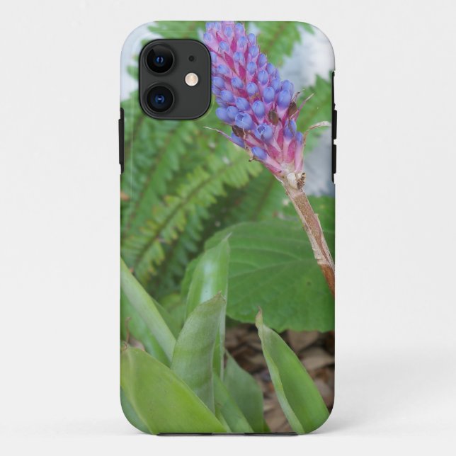 Funda De Case-Mate Para iPhone Flor de cazo azul Bromeliad (Reverso)