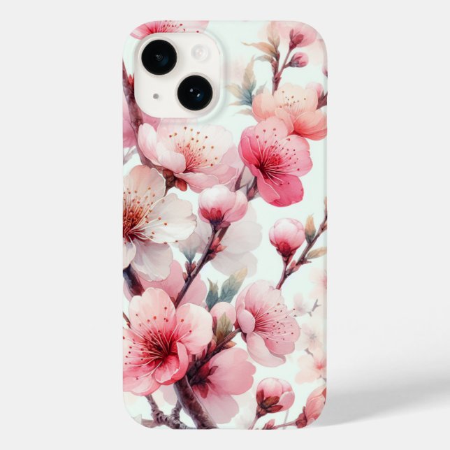 Funda De Case-Mate Para iPhone Flor de Cerezo (Reverso )
