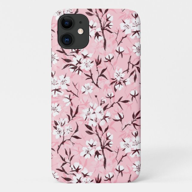 Funda De Case-Mate Para iPhone Flor de cerezo blanco (Reverso)
