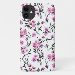 Funda Para iPhone 11 Flor de cerezo blanco en blanco