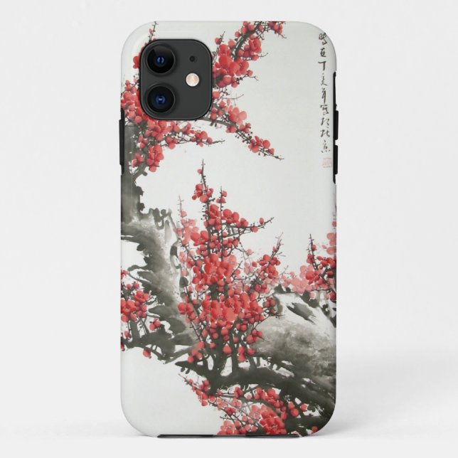 Funda De Case-Mate Para iPhone Flor de cerezo china (Reverso)