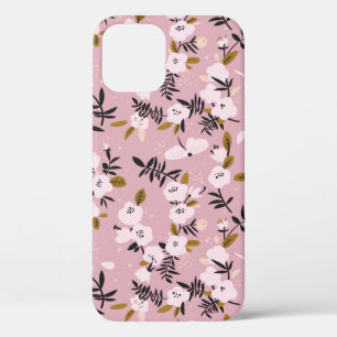 Funda Para iPhone 12 Flor de cerezo de primavera tensa en rosa