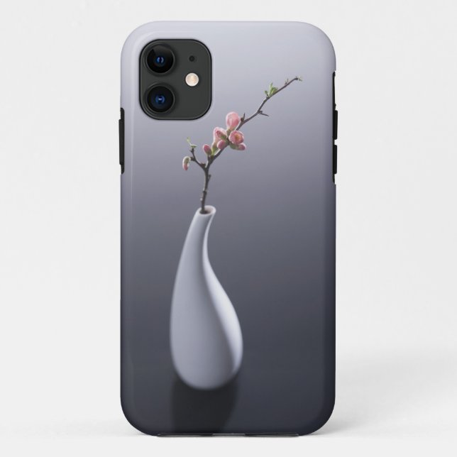 Funda De Case-Mate Para iPhone Flor de cerezo en florero (Reverso)