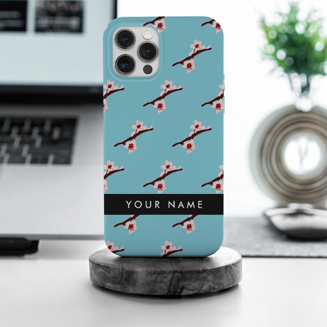 Funda De Case-Mate Para iPhone Flor de Cerezo, Rosa Sakura, Tu Nombre (Subido por el creador)