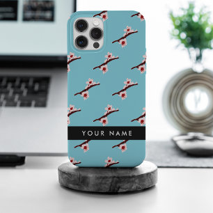 Funda Para iPhone 15 Pro Max Flor de cerezo, sakura rosada, tu nombre