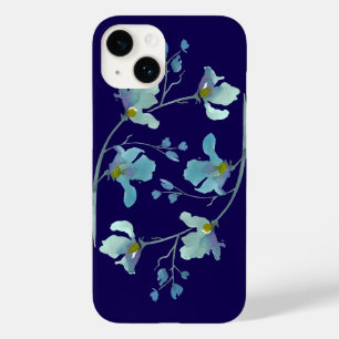 Funda Para iPhone 14 De Case-Mate Flor de color azul marino