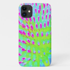 Funda Para iPhone 11 Flor de cono lima verde y púrpura