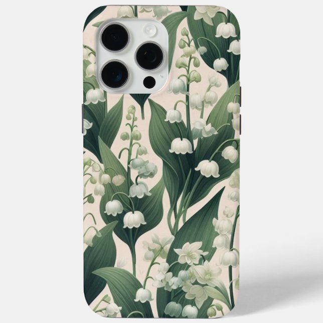 Funda De Case-Mate Para iPhone flor de cumpleaños de lirio de mayo (Reverso )