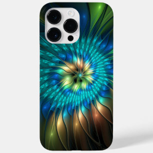 Funda Para iPhone 14 Pro Max De Case-Mate Flor de fantasía luminosa, fractal abstracto color