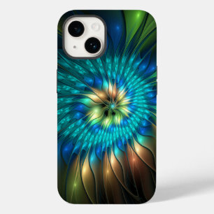 Funda Para iPhone 14 De Case-Mate Flor de fantasía luminosa, fractal abstracto color