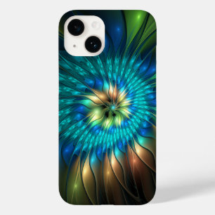 Funda Para iPhone 14 De Case-Mate Flor de fantasía luminosa, fractal abstracto color