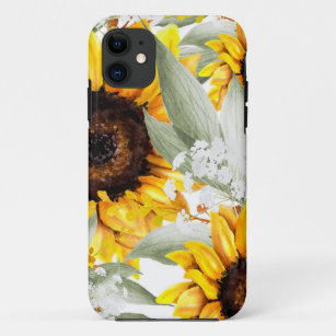 Funda Para iPhone 11 Flor de flor de girasol amarilla ruidosa flor