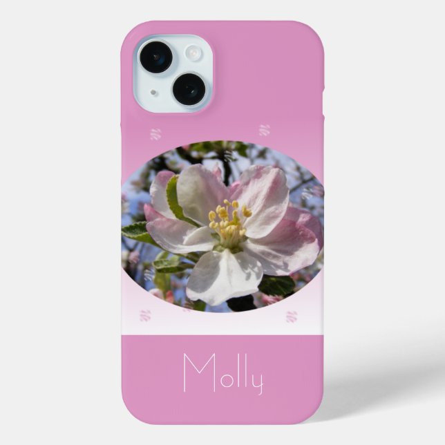 Funda De Case-Mate Para iPhone Flor de flores de Apple (Reverso )