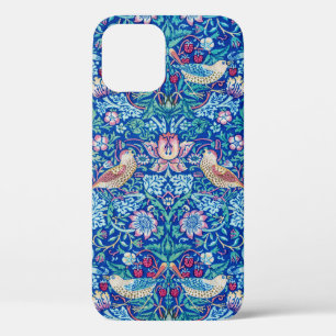 Funda Para iPhone 12 Flor de fresa azul, William Morris