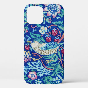 Funda Para iPhone 12 Flor de fresa azul, William Morris