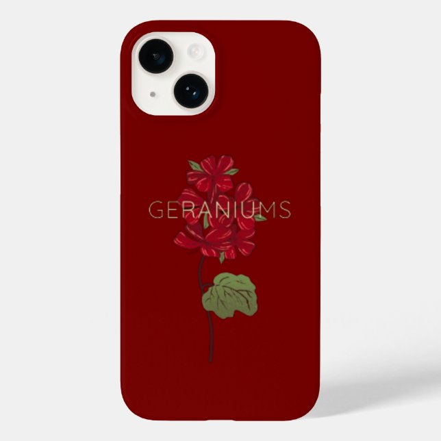 Funda De Case-Mate Para iPhone Flor de geranios (Reverso )