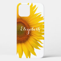 Flor de girasol amarillo personalizada