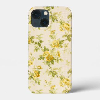 Funda Para iPhone 13 Mini Flor de grano amarillo dorado de bonito