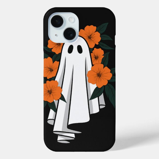 Funda De Case-Mate Para iPhone Flor de Halloween (Reverso )