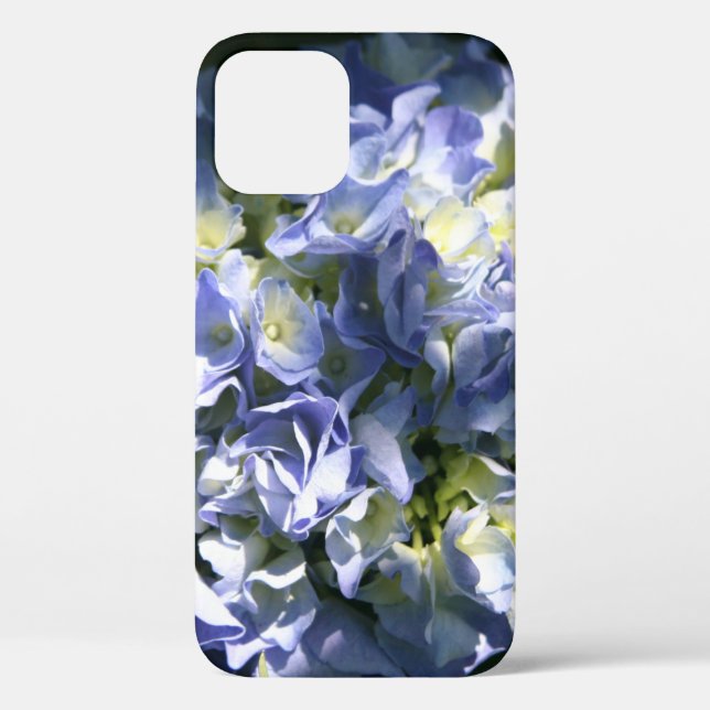 Funda De Case-Mate Para iPhone Flor de hidrangea azul claro (Reverso )