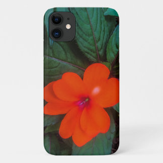 Funda Para iPhone 11 Flor de Impatiens Naranja