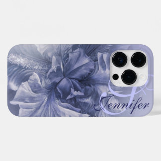 Funda Para iPhone 14 Pro De Case-Mate Flor de iris cerrar arte azul floral