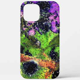 title_seo2 Flor de lino y hojas envejecidas en mosaico esculp