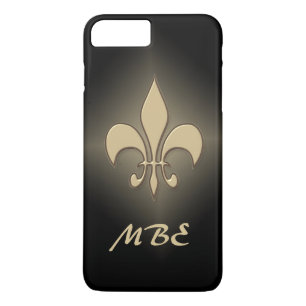 Funda Para iPhone 8 Plus/7 Plus Flor de lis negra del oro