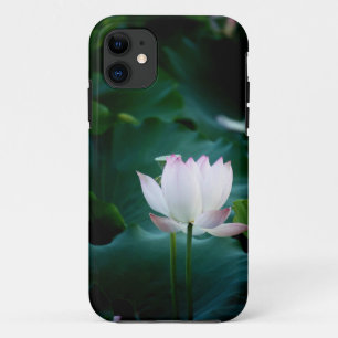 Funda Para iPhone 11 Flor de Lotus blanco elegante