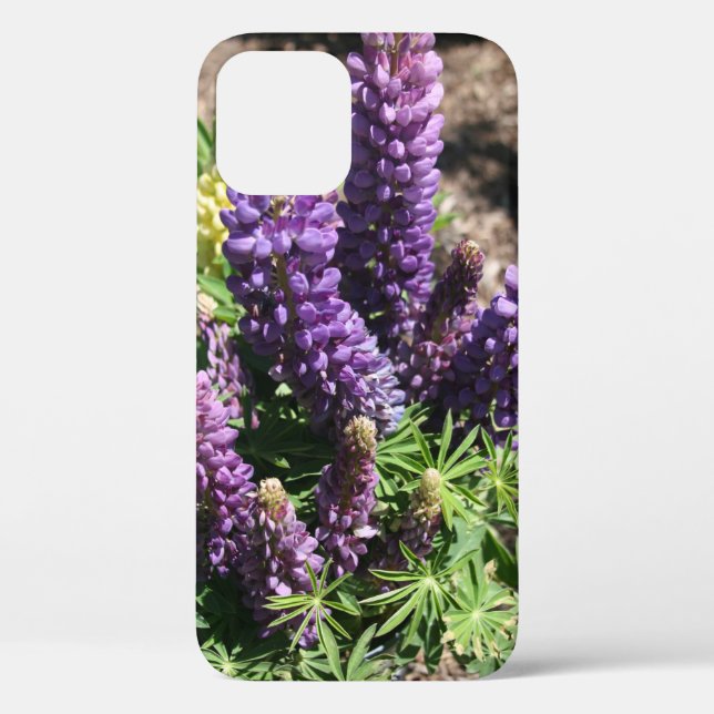 Funda De Case-Mate Para iPhone Flor de Lupine Púrpura (Reverso )