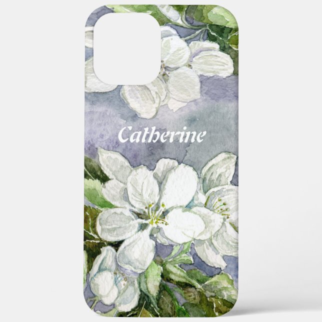 Funda De Case-Mate Para iPhone Flor de manzana (Reverso )