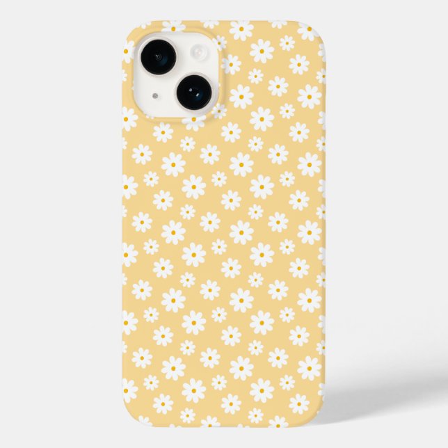 Funda De Case-Mate Para iPhone flor de margarita amarilla (Reverso )