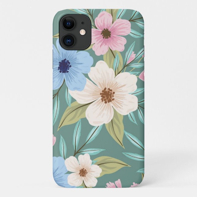 Funda De Case-Mate Para iPhone Flor de mosaico decorativa  (Reverso)