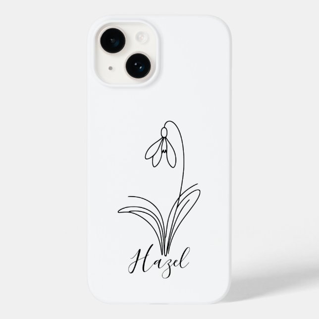 Funda De Case-Mate Para iPhone Flor de natalidad personalizada en enero (Reverso )