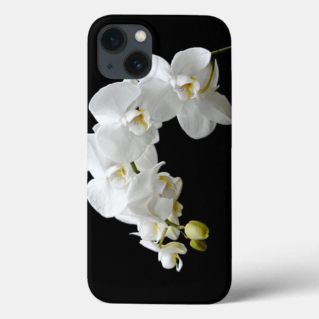 Funda De Case-Mate Para iPhone Flor de orquídeas blancas (Reverso)