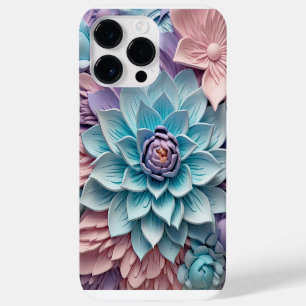 FUNDA PARA iPhone 14 PRO MAX DE Case-Mate FLOR DE PAPEL 3-D DE COLOR ROSA AZUL MORADO