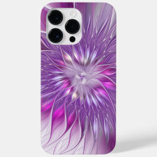 Funda Para iPhone 14 Pro Max De Case-Mate Flor de pasión abstracta fractal rosa púrpura