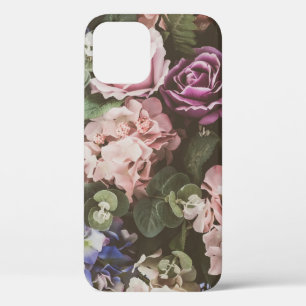 Funda Para iPhone 12 Flor de ramo, filtro vintage, bello grupo trasero